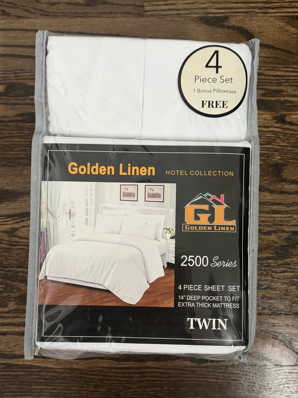 Twin Sheet Set in White - 4 Piece
